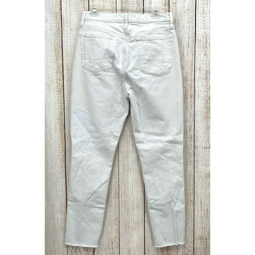 We The Free‎ Jeans Size 31 White Button Fly High Rise Distressed Button Fly